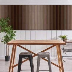 Cladco Internal Slatted Wall Panel - 600 x 600 x 21mm - Antique Oak - INTSLATAO60