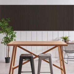 Cladco Internal Slatted Wall Panel - 600 x 600 x 21mm - Espresso - INTSLATES60