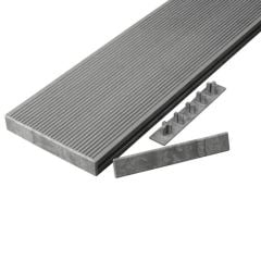 Cladco WPC End Cap Covers For Hollow Boards-  Light Grey - WPCEL