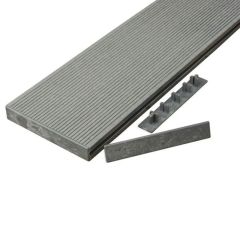 Cladco WPC End Cap Covers For Hollow Board - Stone Grey - WPCES