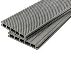 Cladco WPC Original Hollow Composite Decking Board 4 Metre x 150 x 25mm - Stone Grey - WPCHS40