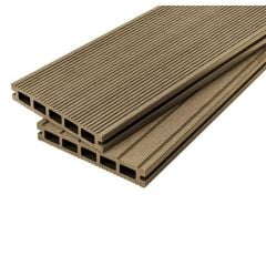 Cladco WPC Original Hollow Composite Decking Board 4 Metre x 150 x 25mm - Teak/Original Wood - WPCHT40