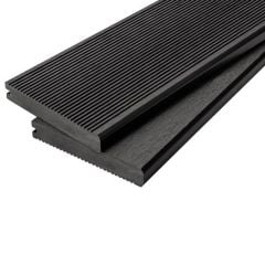 Cladco WPC Bullnose Composite Decking Board 4 Metre x 150 x 25mm - Charcoal - WPCSB40B