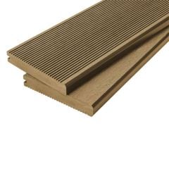 Cladco WPC Bullnose Composite Decking Board 4 Metre x 150 x 25mm - Teak/Original Wood - WPCST40B