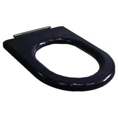 RAK Ceramics Compact Special Needs Toilet Seat without Lid for Rimless Toilet Pans - Gloss Blue - COMSEATSNBLUE