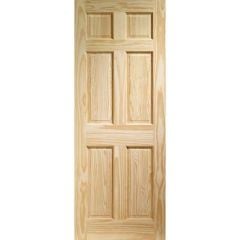 XL Joinery Colonial 6 Panel Internal Clear Pine Door 1981x610x35mm - CPIN6P24