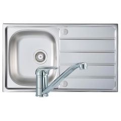 Prima Stainless Steel 1 B Kitchen Sink & Single Lever Tap Pack - CPR040