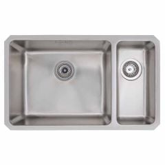 Prima+ Large 1.5 Bowl R25 LH Undermount Stainless Steel Kitchen Sink - CPR056