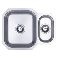 Prima 1.5B Undermount Reversible Kitchen Sink - Polished Steel - CPR506