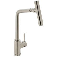 Vado Accent Mono Sink Mixer Deck Mounted - Stainless Steel - CUC-1010-S/S