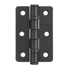 Deanta Steel Fire Tested Hinges - Radius - Black - HR76502BL