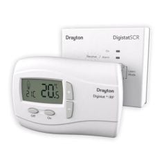 Drayton RF710 Wireless Digistat+1RF Digital Room Thermostat - White - RF710
