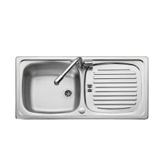 Leisure Euroline 1 Bowl 860x435mm Inset Kitchen Sink with Reversible Drainer - EL860/POL
