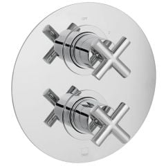 Vado Elements Water 2 Outlet 2 Handle Thermostatic Shower Valve Wall Mounted - Chrome - ELE-148D/2-C/P