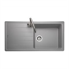 Rangemaster Elements 1 Bowl Igneous Granite Kitchen Sink - Dove Grey - ELE1051DG/