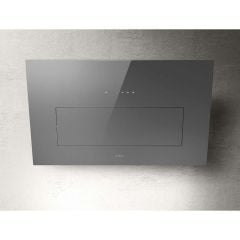 Elica Bloom 85cm Chimney Cooker Hood - Grey Glass - Mounted Front View