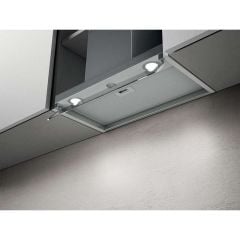 Elica Boxin Lux 90cm Integrated Cooker Hood - Stainless Steel & White Glass - Mounted Bottom View