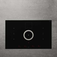 Elica NikolaTesla Switch 85cm Venting Induction Hob (Ducting) - Black - Base Top View