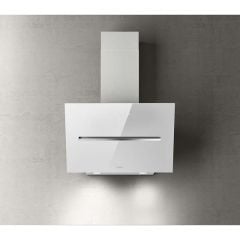 Elica Shy 60cm Chimney Cooker Hood - White Glass - Wall Mounted Front View