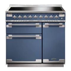 Rangemaster Elise 90cm Induction Range Cooker - Stone Blue - ELS90EISB/