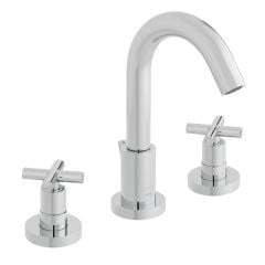 Vado Elements 3 Hole Basin Mixer Deck Mounted with Pop-Up Waste and Honeycomb Flow Regulator - ELW-101F-C/P