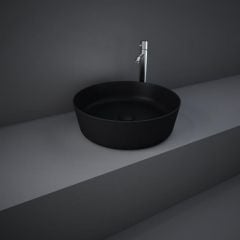 RAK-Feeling 42cm Round Countertop Wash Basin - Matt Black - FEECT4200504A