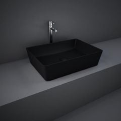 RAK-Feeling 50cm Rectangular Countertop Wash Basin - Matt Black - FEECT5000504A