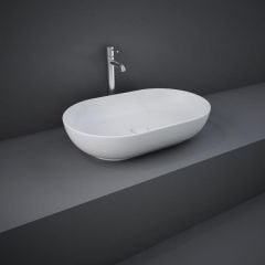RAK-Feeling 55cm Oval Countertop Wash Basin - Matt White - FEECT5500500A