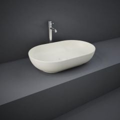 RAK-Feeling 55cm Oval Countertop Wash Basin - Matt Greige - FEECT5500505A