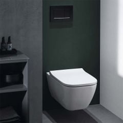 Geberit Smyle Square Wall Hung Pan With Quick Release Slim Seat - 500.683.00.2