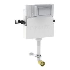Geberit Alpha Concealed Cistern & Alpha01 Square Flush Plate - 109.013.21.1