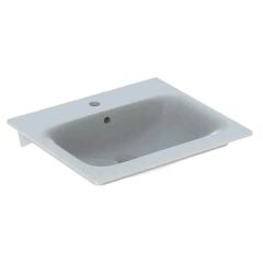 Geberit Renova Plan Vanity Basin Slim Rim 1 Tap Hole 550mm - White - 122255000