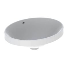 Geberit Variform 500 x 400mm Oval Countertop Basin 0 Taphole With Visible Overflow - 500.708.01.2