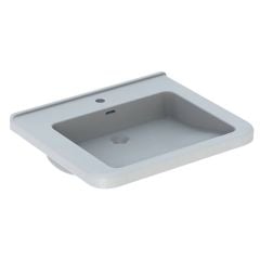 Geberit Selnova Comfort Square Washbasin 650mm 1 Tap Hole With Visible Overflow - 500.788.01.7