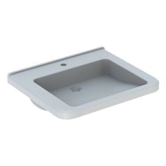 Geberit Selnova Comfort Square Washbasin 650mm 1 Tap Hole and Without Overflow 500.789.01.7