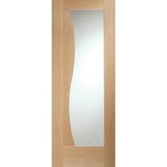 XL Joinery Emilia Oak Internal Door with Clear Glass 1981x762x35mm - GOEMI30