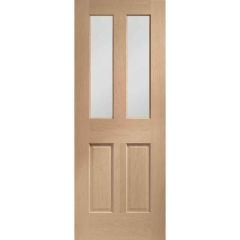 XL Joinery Malton Oak Internal Fire Door with Clear Glass 1981x686x44mm - GOMAL27-FD