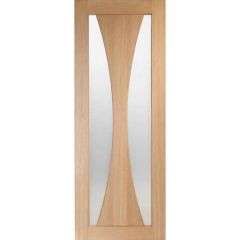 XL Joinery Pesaro Oak Internal Fire Door with Clear Glass 1981x762x44mm - GOPES30-FD