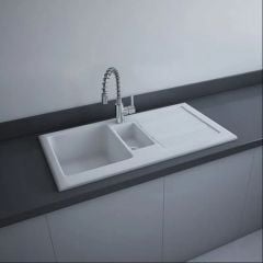 Rak Gourmet Sink 1 - 1.5 Bowl Kitchen Sink with Reversible Drainer - GOSINK1V2 Lifestyle
