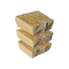 Global Stone Pathway Setts Single Size Pack - 150 x 150 x 22-50mm - Pack of 500 - Limestone Honey Blend - HBLS1515