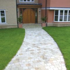 Global Stone Pathway Setts Single Size Pack - 100 x 200 x 25-40mm - Pack of 530 - Sandstone Mint - MISS2010