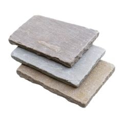 Global Stone Pathway Setts Single Size Pack - 140 x 280 x 25-40mm - Pack of 400 - Sandstone Mixed Coloured - MXSS1428