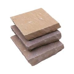 Global Stone Pathway Setts Single Size Pack - 150 x 150 x 25-40mm - Pack of 500 - Sandstone Modak Rose - MRSS1515