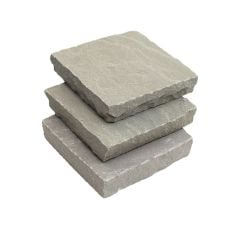 Global Stone Pathway Setts Single Size Pack - 150 x 150 x 25-40mm - Pack of 500 - Sandstone York Green - YGPS1515