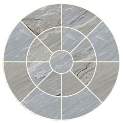 Global Stone Premium Sandstone Circle Triple Ring Project Pack - Pack of 37 - Castle Grey - CGSC2800