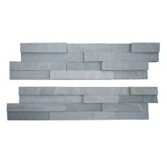 Global Stone Sandstone Cladding Single Size Pack - 150 x 600 x 10-30mm - Pack of 6 - Castle Grey - CGSC6515B