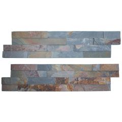 Global Stone Slate Cladding Single Size Pack - 150 x 600 x 10-30mm - Pack of 6 - Rustic - RUSC6515B