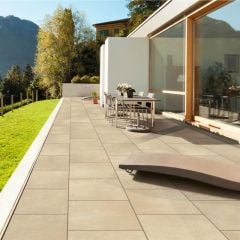 Global Stone Station Porcelain Paving Slabs Single Size Pack 600 x 600 x 20mm - Pack of 68 - Pearl - SPPE6060