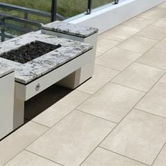 Global Stone Station Porcelain Paving Slabs Single Size Pack 600 x 1200 x 20mm - Pack of 28 - White - SWPE6012 s/be SWPE601248