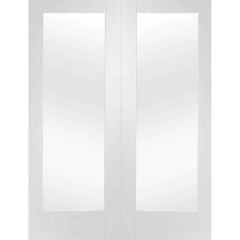XL Joinery Pattern 10 Internal White Primed Fire Door with Clear Glass 1981x762x44mm - GWPP1030C-FD